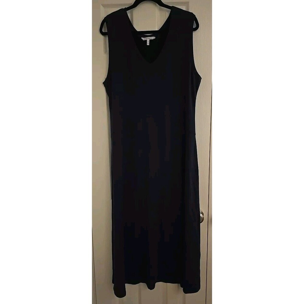 Soft Surroundings Maxi Dress Size‎ 1X Navy Sleeveless